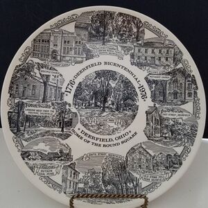 Vtg Kettlesprings Kilns Collector 10" Plate Deerfield Ohio 1776-1976 Pre-owned